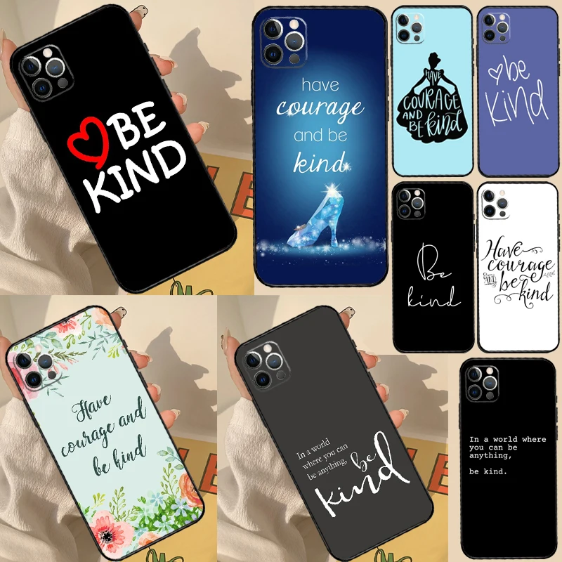 Seja gentil caso de telefone para iphone 13 pro max 16 15 11 12 14 pro max mini xr 15 16 plus 16e capa coque