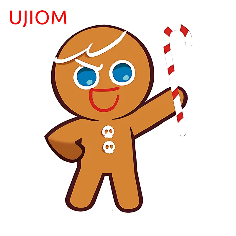 UJIOM 13cm × 10.2cm GingerBrave Cookie Run Wall Sticker Simple Cute Cartoon Baby Nursery Room Murals Decals Fashion Posters