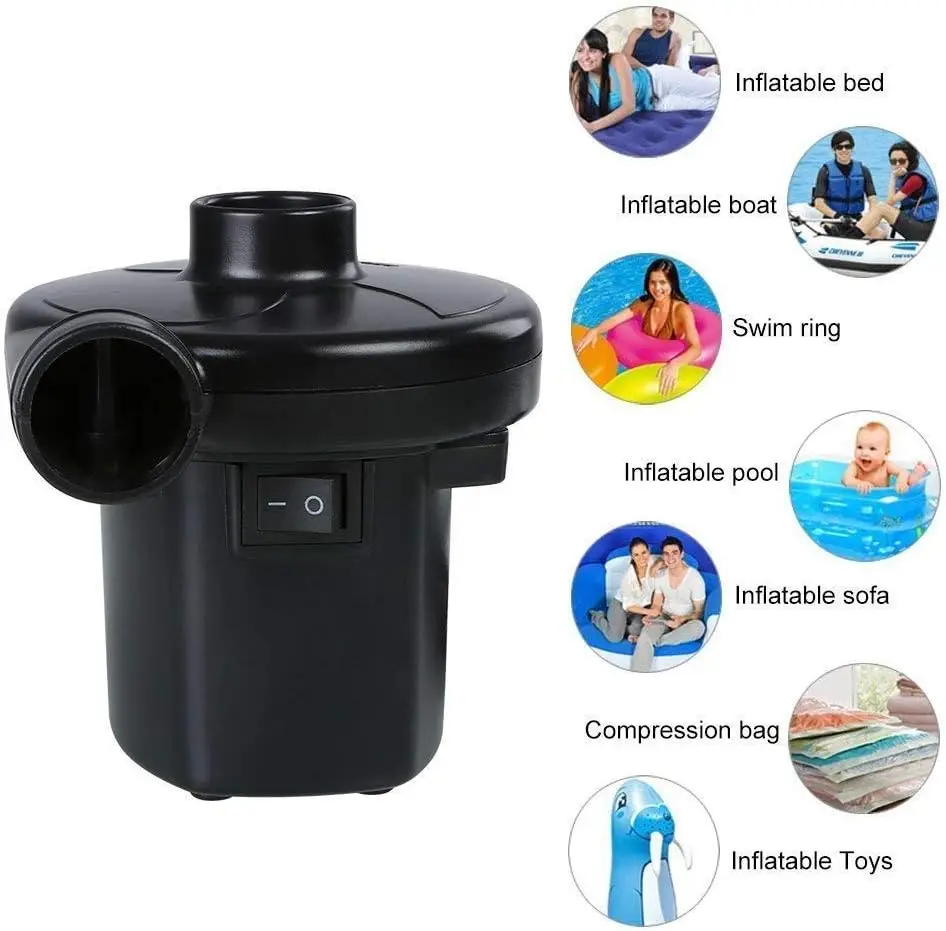 US Plug Electric Air Pump Compressor for Air Mattress Sofa Pool Camping Portable Inflator Blower Inflatable Pump 220V-240V