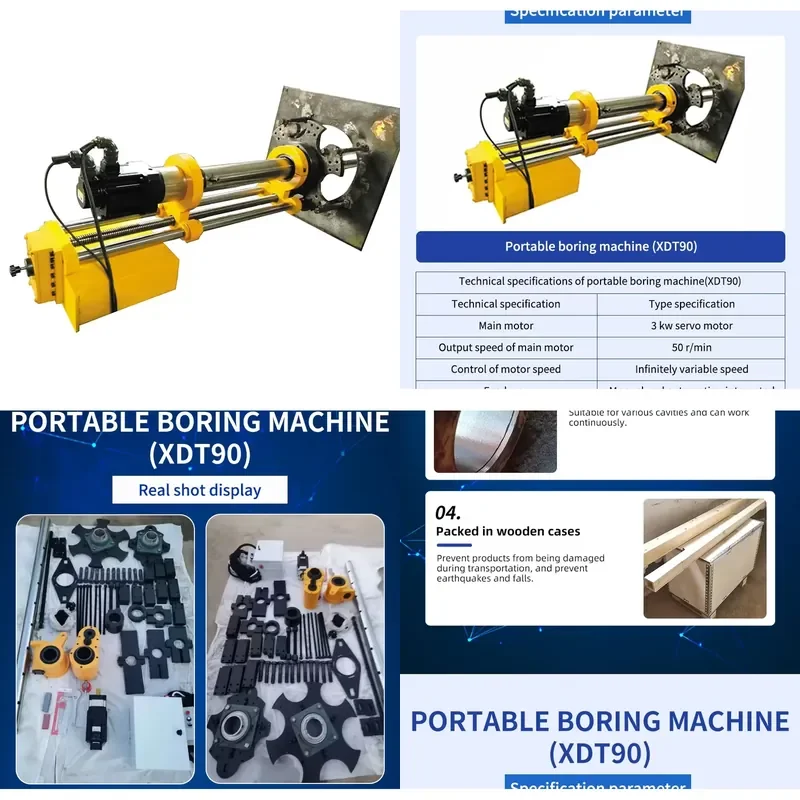 HCY 2025 New Boring Machines Electric Portable Line Boring Machine 95~800MM