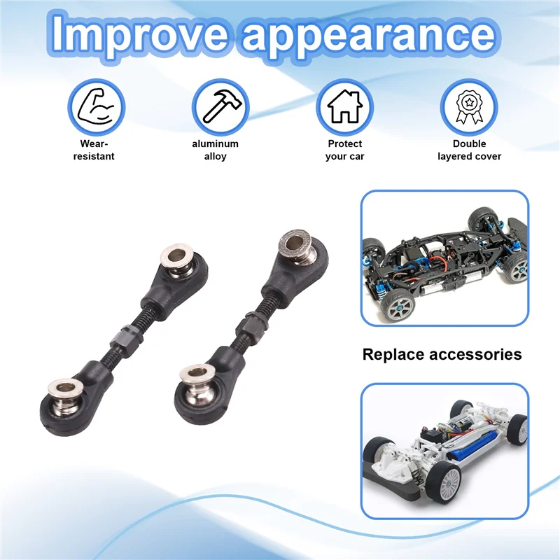 A45F-RC Автомобильный комплект рулевого управления для 1/10 Tamiya TT01 Детали для обновления радиоуправляемого автомобиля