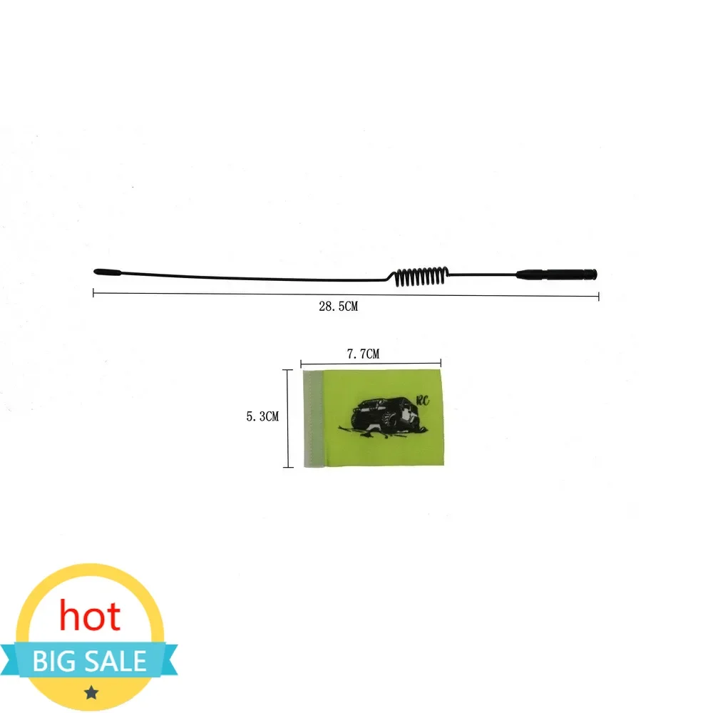 Metal Signal Flags & Poles For TRX4 SCX10 90046 Rc Car Green Decorative Model Accessories Off-Road Truck Climbing Vehicle