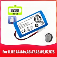 Original 14.8V 3200mAh Robot Vacuum Replacement Battery For ILIFE A4,A4s,A6,A7,A8,A9,V7,V7S Robot INR18650 M26-4S1P Batteries