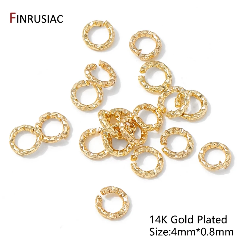 14K vergoldetes Messing, rund, gedreht, offen, geteilte Ringe, Biegeringe, Verbindungsringe für DIY-Schmuckherstellungszubehör – Detail 15
