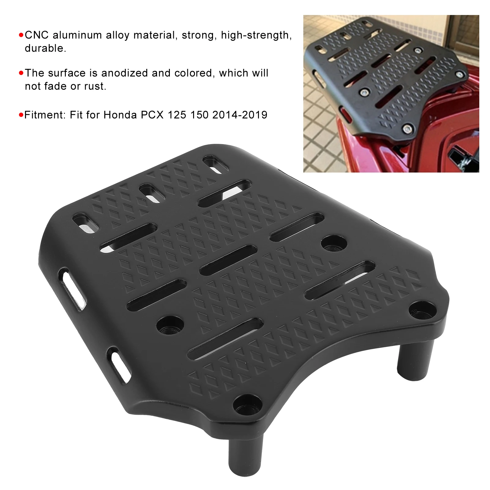 Luggage Carrier for  Motorcycle Rear Luggage Rack CNC Aluminum Alloy Bracket Fit for  PCX 125 150 2014-2019