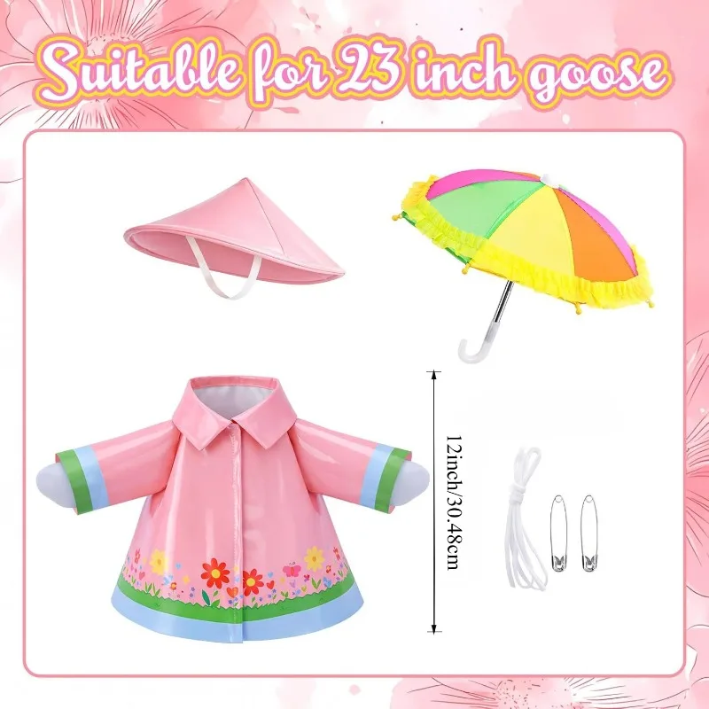 Raincoat Outfit For 23 Inch Lawn Goose Statue Porch Goose Garden Yard Decor Without Goose
