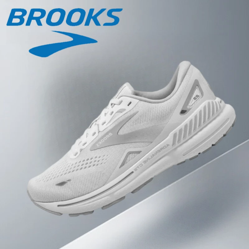 

Флэш-распродажа Brooks GTS 23, кроссовки унисекс с подушкой DNA LOFT V2, поддержка направляющих, дышащая сетка для марафонских бегунов, белые