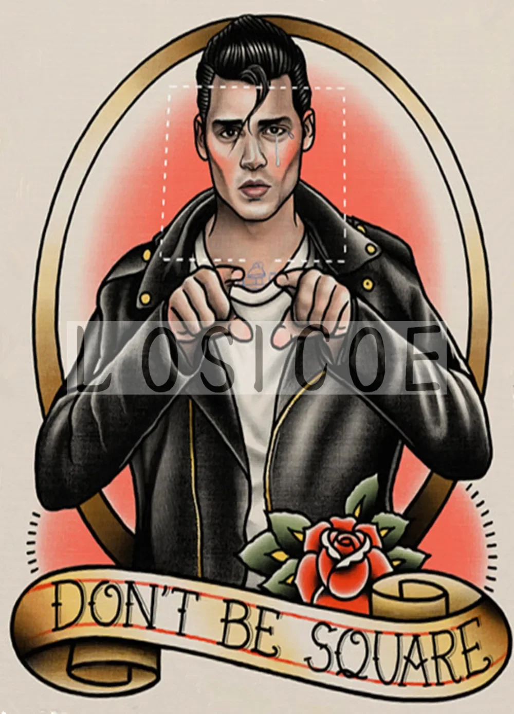 

Vintage kraft Paper Painting Core Tattoos Prints Art Wall Stickers Nostalgic Retro Poster Mural Home Room Wall Decoration YU8