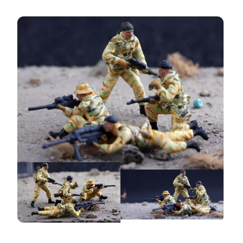 

Масштабная модель 1:72 из смолы: Современная американская снайперская команда из 4 солдат, подходит для сцен с танками, коллекционная, декоративная, для демонстрации.