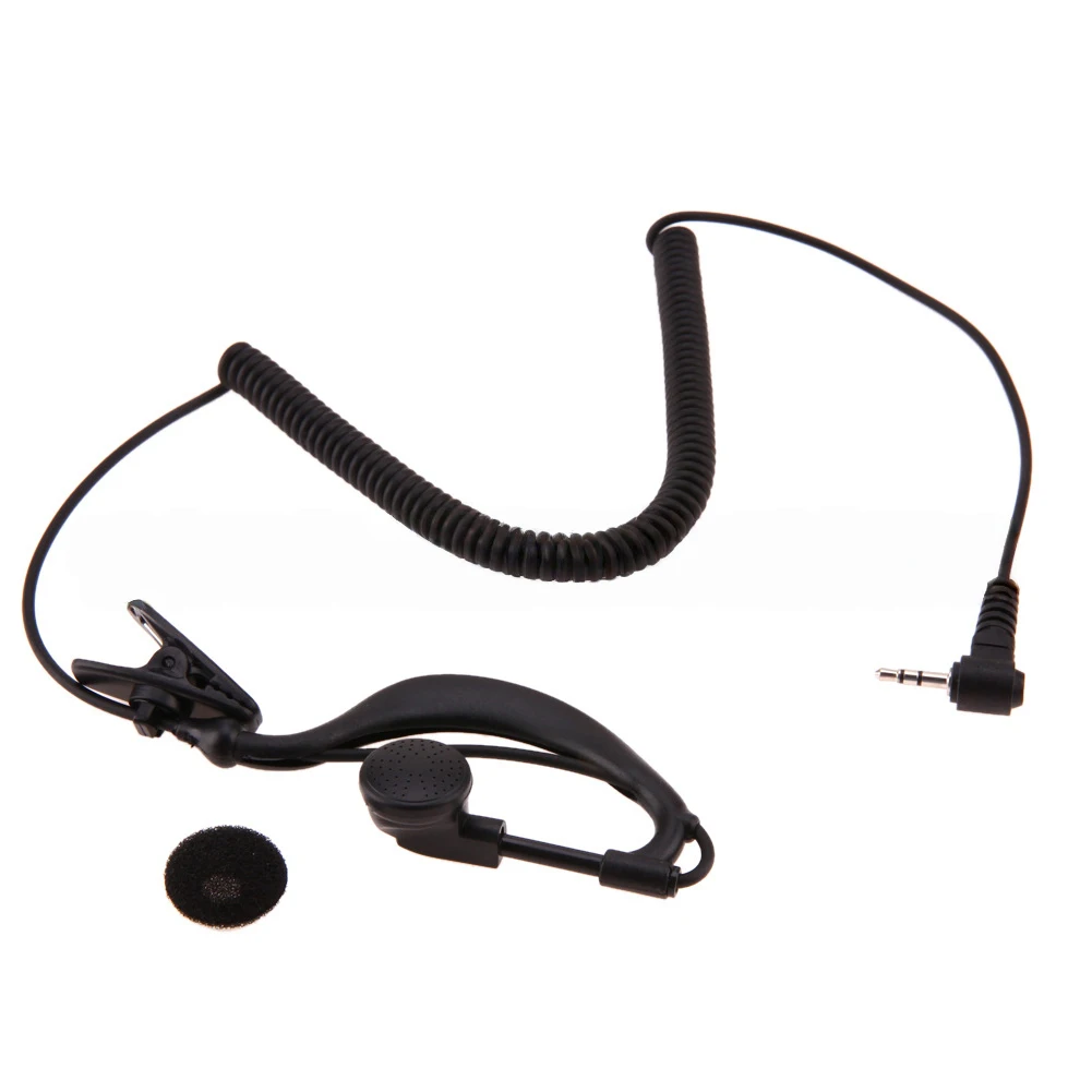 Clear Sound Quality Headset Earpiece Single-ear Earpiece Clear Audio Curved Single-ear Hook Flexible Spiral Cable