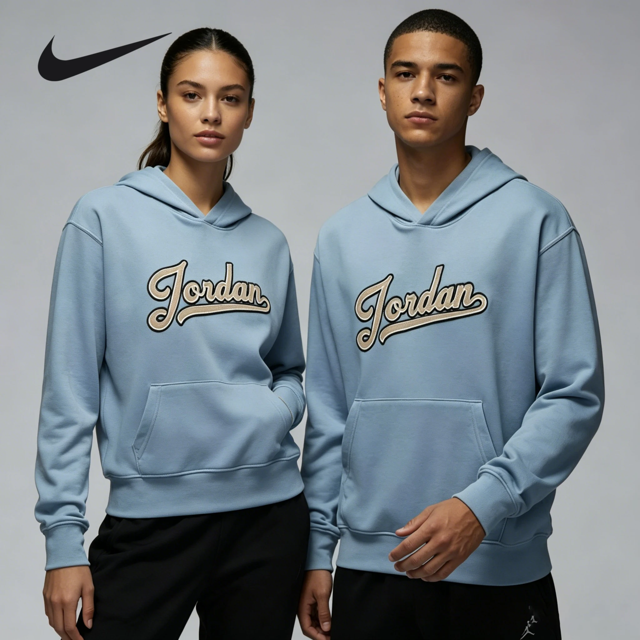 Nike/Sudadera con capucha Jordan para hombre, tejida, holgada, informal, French Twirl, FN4614-436