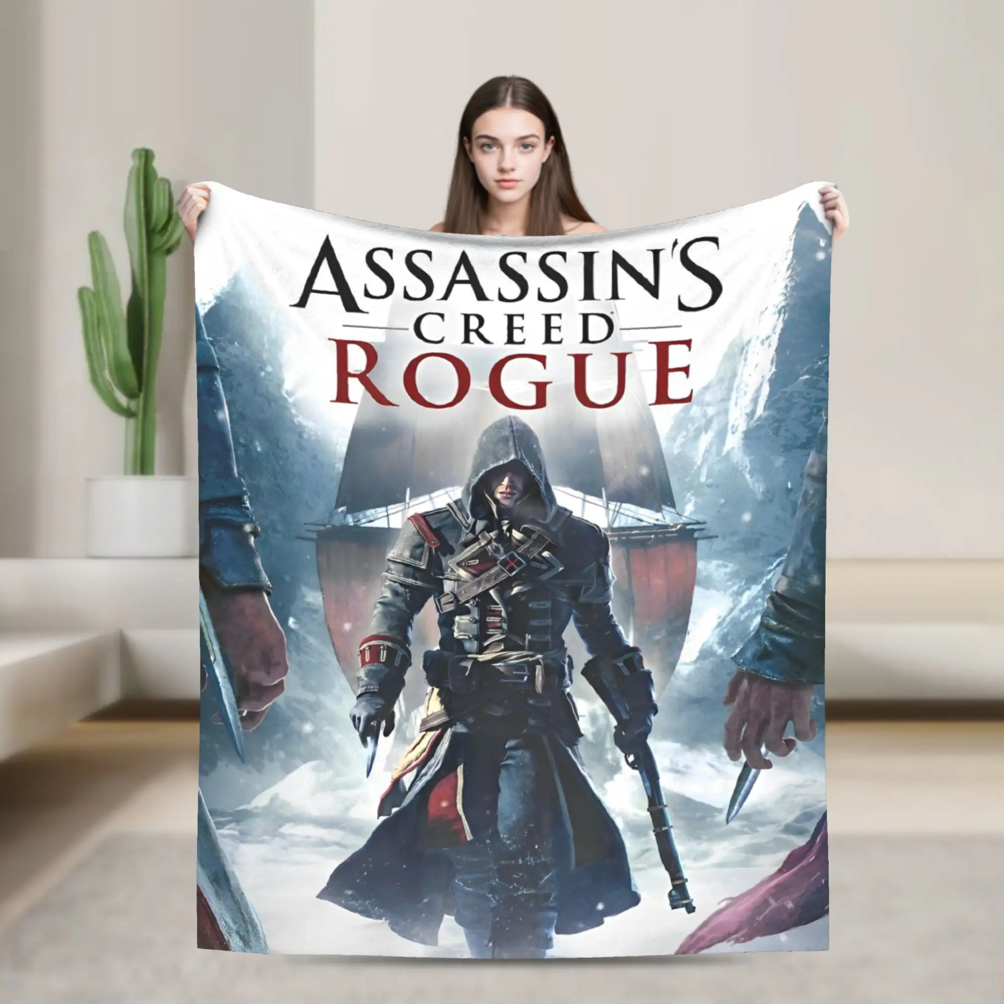 A-Assassins Creed Blankets Flannel Throw Blanket Summer Air Conditioning Decoration Soft Warm Bedsprea