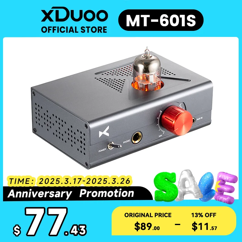 XDUOO MT-601s Tube Amplifier 12AU7/ECC82 MT601 Class A Headphone Amplifier