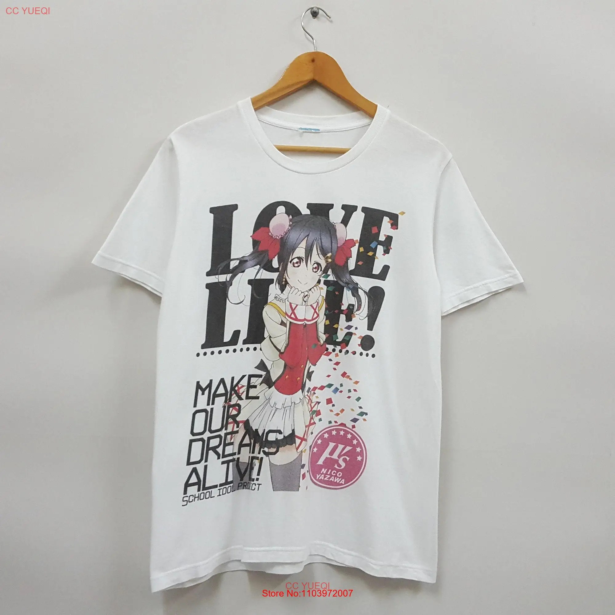 Camiseta de manga larga o corta de anime japonés Vintage, idol Nico Yazawa