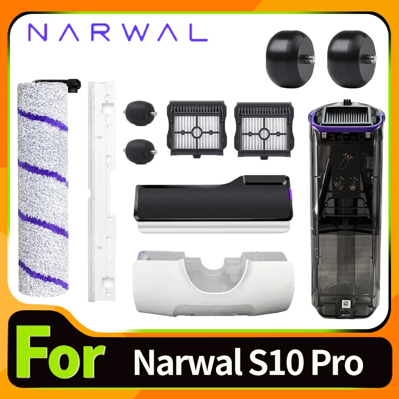 

Original Accessories for 나르월 Narwal S10 Pro Vacuum Mop Brush Roller and HEPA Filter Replacement Bucket and Water Tank Parts