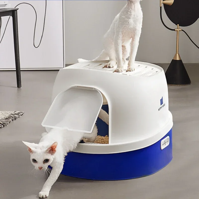 High-Value Cat Litter Box Large Closed Toilet for Cats Odor Isolation Splash Prevention Sandbox Thickened PP Home Supplies