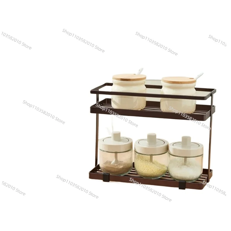 Kitchenette Spice Rack Cabinet Shelf, Wall Mounted Kitchen Organizer Storage Accessory