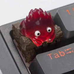 Calcifer Keycap Kawaii Keycap Mechanical Keyboard Cartoon Original Design Customized Keycap For Keyboard Accessory Gamer Office