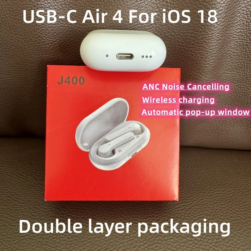 

2024 New Air 4 ANC Noise Cancelling Wireless Charging Sport Headset With Original Packaging For ios18 USBC Interface