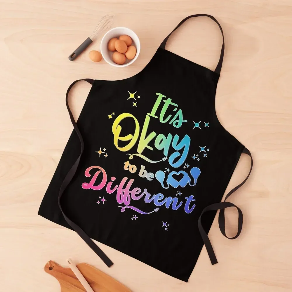 

It's okay to be different Apron chef costume Woman Kitchen Apron