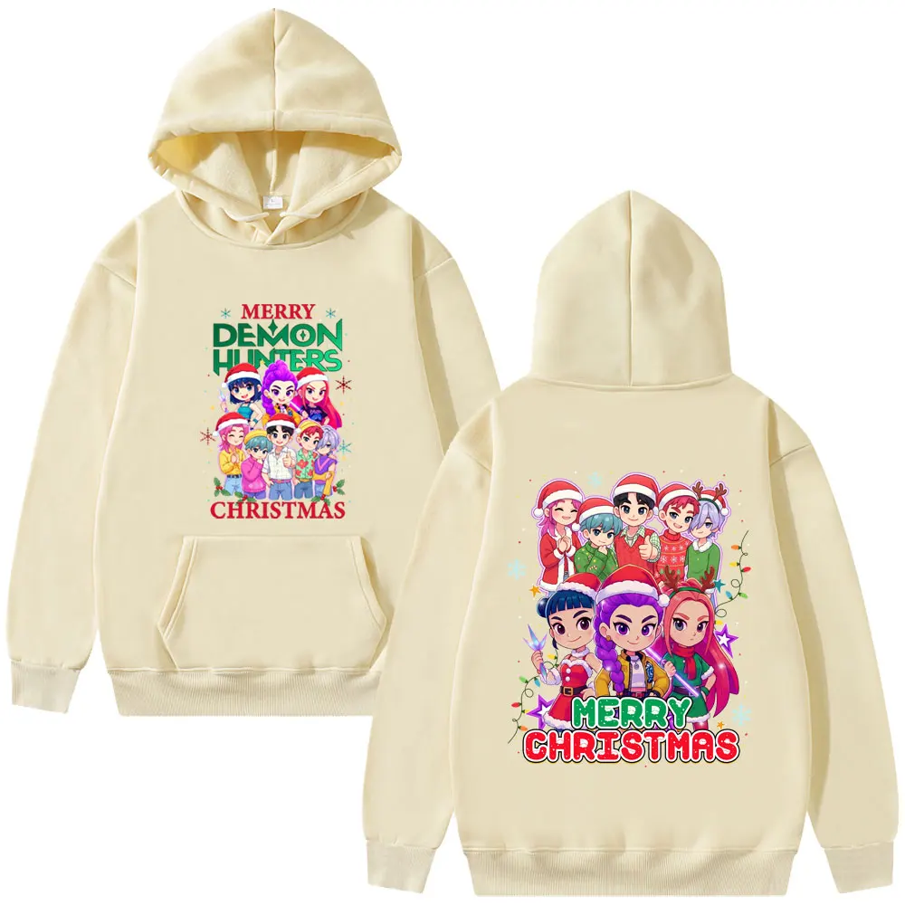 Kpop شيطان الصيادين ساجا بنين رومي ميرا زوي هوديي الرجال النساء عيد الميلاد هالوين Sytle هوديس الذكور عادية خمر البلوز