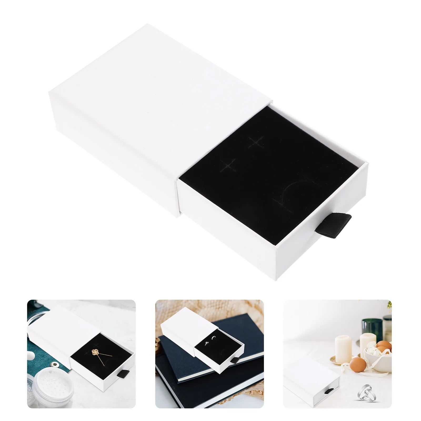 

20pcs Jewelry Gift Packaging Box For Necklace Earrings Bracelet Ring Pendant Storage Drawer Type Jewelry Box Paper
