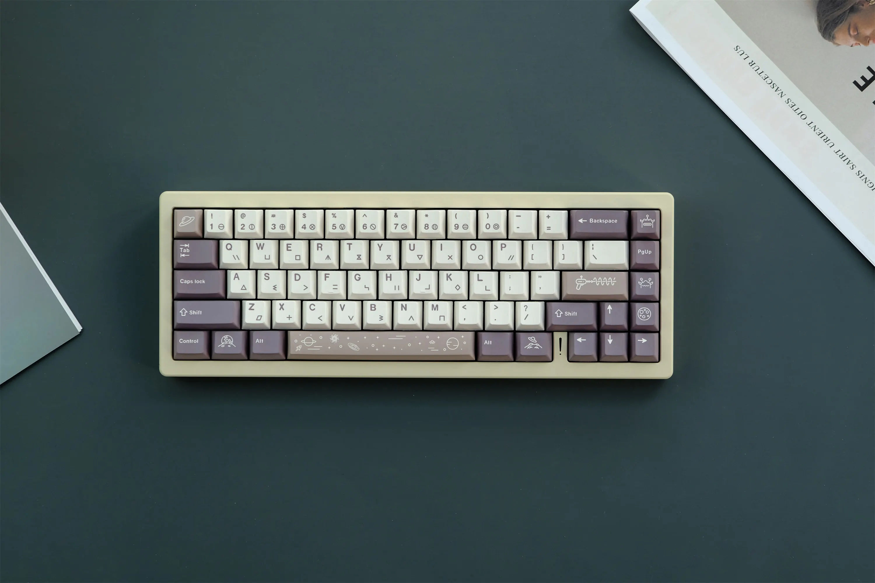 GMK Alien Keycaps Set 129 Keys PBT Material Cherry Profile for Fits MX Switch 61/64/68/75/84/87/98/104/108 Mechanical Keyboard