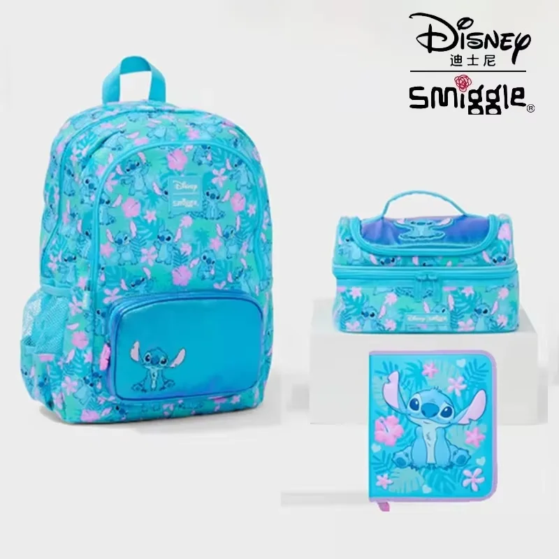 New Australia Smiggle School Bag Set Disney Stitch Backpack Lunch Bag Water Bottle Student Gift