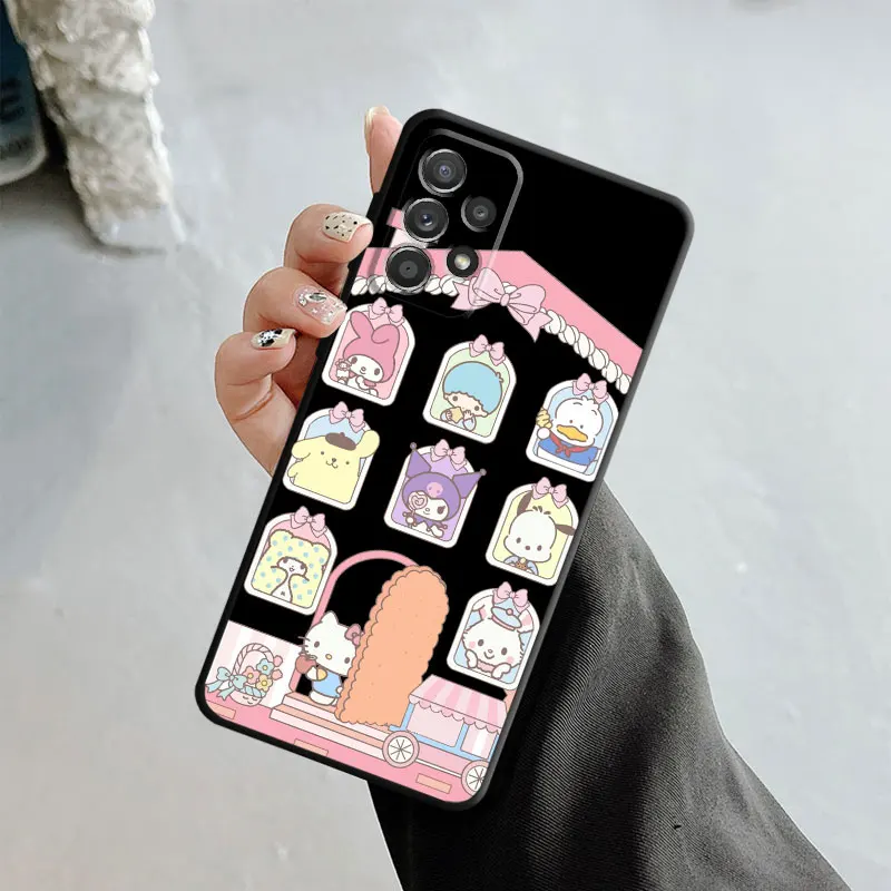 Hello Kitty Cinnamoroll Family House For Samsung Galaxy A73 A53 A71 A51 A41 A31 A33 A22 A12 A21s A13 A32 A52s A72 A52 A23 Case