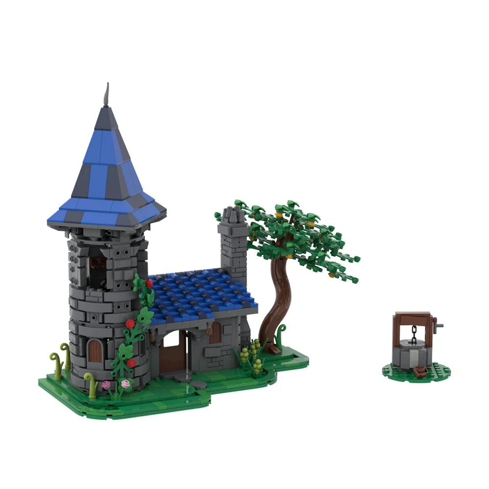 Gobricks MOC Horror Wizard's Manor Bouwstenen Halloween Magische Vampier Heksenhut Tovenaarshuis Bricks Model Speelgoed Gift