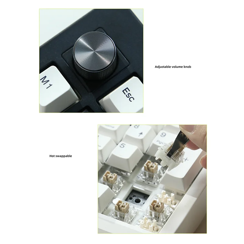 

Durable-GMK26 Bluetooth Mechanical Keyboard 5.0/2.4Ghz/Wired Hot Swappable Numpad Programmable For Win/Mac Support QMK/VIA,GMK26