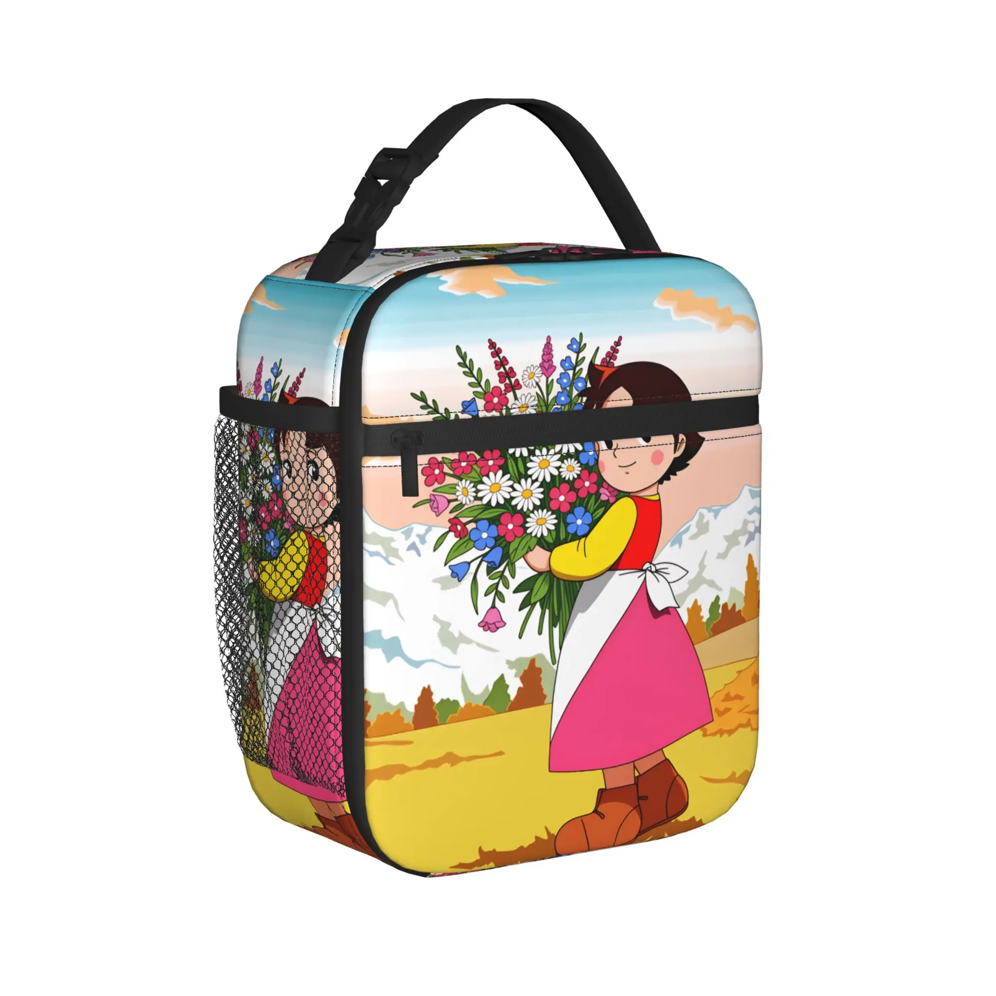 Happy Heidi Lunch Bag For Child  Custom Lunch Box Vintage Office Cooler Bag Portable Oxford Thermal Lunch Bags