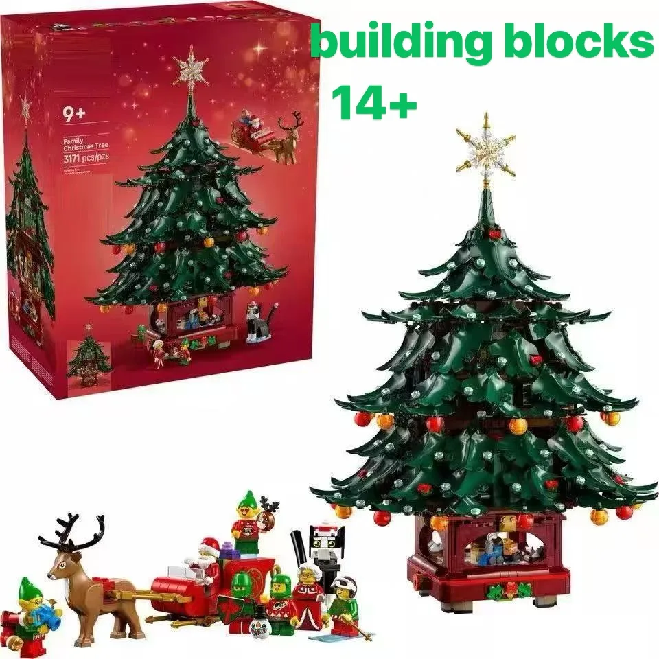 

New Christmas Tree Decoration Building Blocks Model, DIY Bricks Assembly Set, Creative Holiday Ornament Toy, Ideal