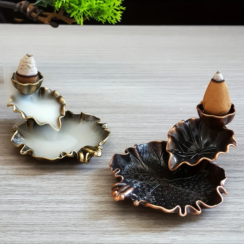 Lotus Frosch Räuchergefäß Rauch Wasserfall Design Yoga Meditation Zen Werkzeug Outdoor Camping Atmosphäre Zubehör Heimdekoration