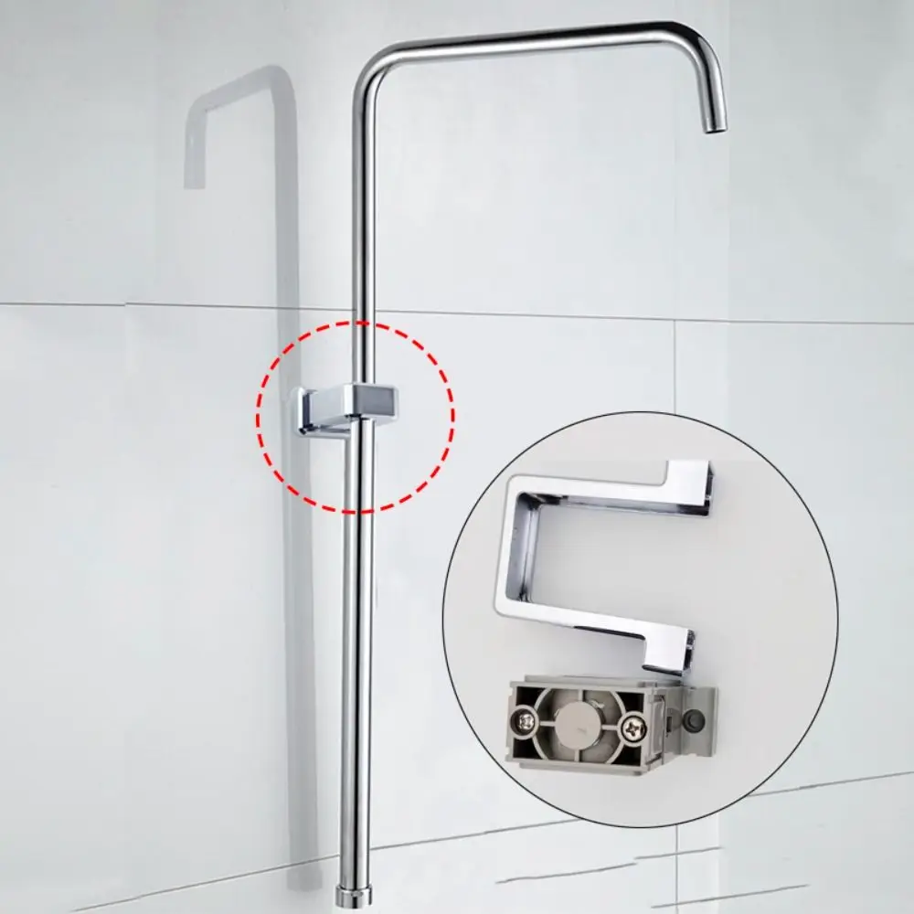 Portable Adjustable Shower Rod Holder Plastic Useful Lift Rod Fixed Base Bath Pipe Bracket Bathroom Accessories