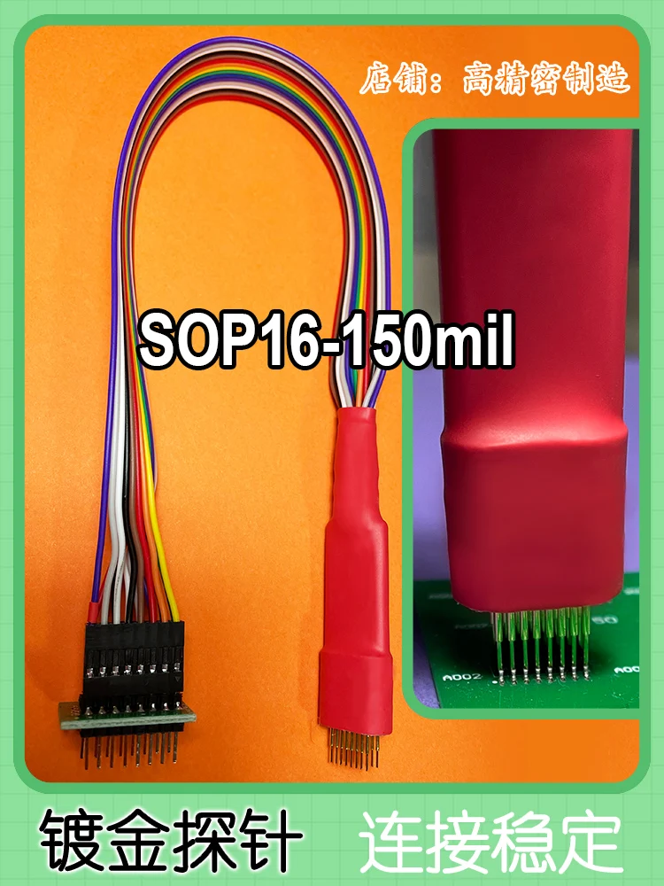 Imagem -03 - Teste o Pino da Mola da Sonda Microplaqueta da Queimadura Soic16 Sop16 Sop18 Passo 127