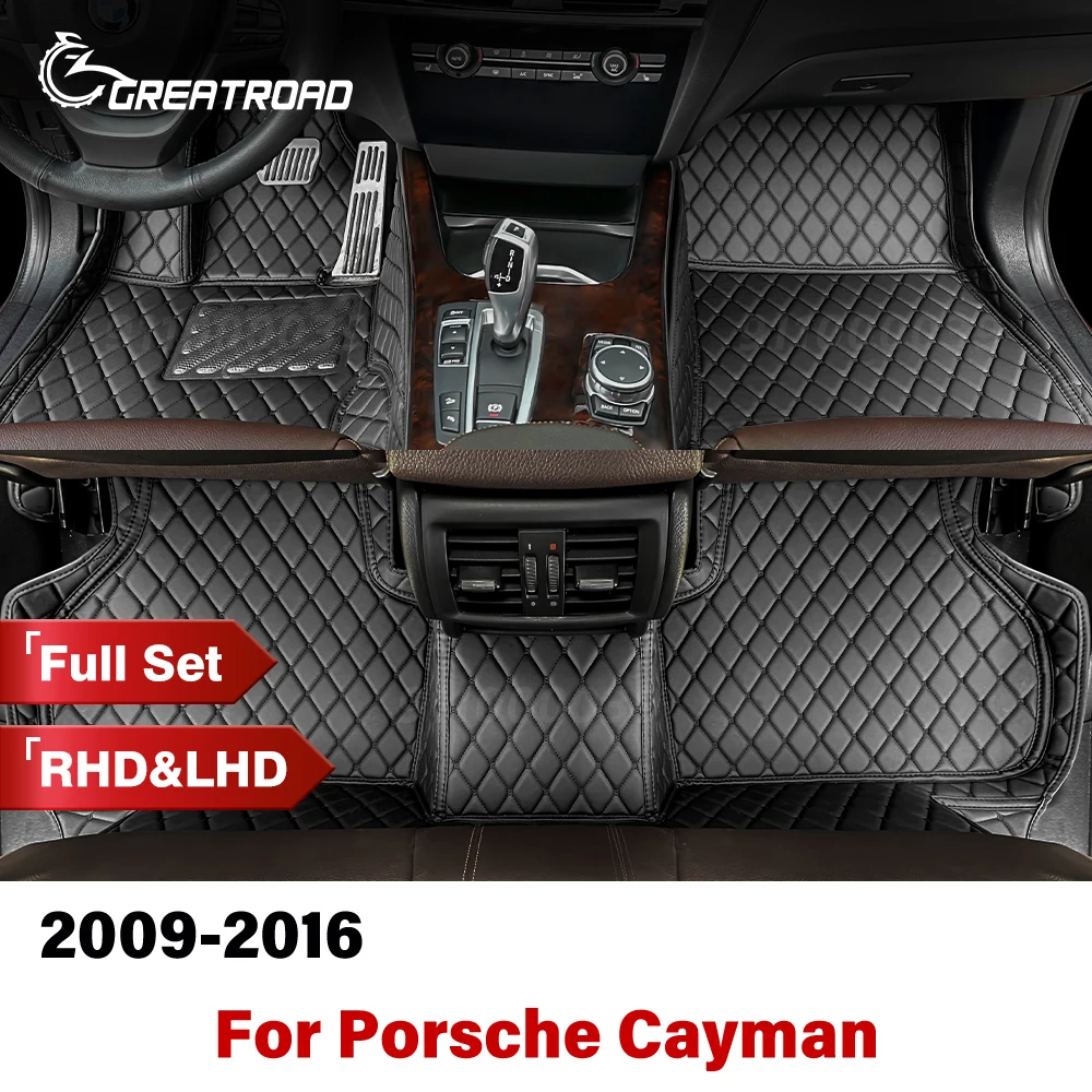 

Для Porsche Cayman 2009-2016 пользовательские автомобильные коврики автомобильный ковер чехол аксессуары для интерьера защитная накладка 2015 2014 2013