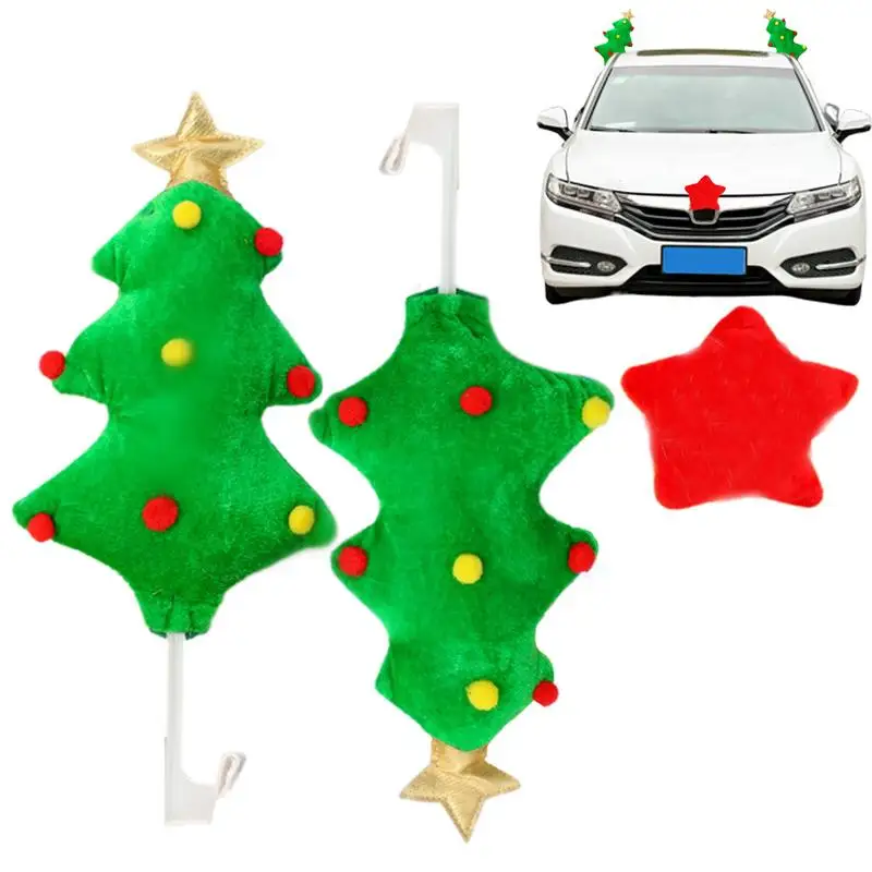 Christmas Car Decorations Christmas Tree Reindeer Antlers Car Kit Car Accessories Decoration Ornaments for Car Truck