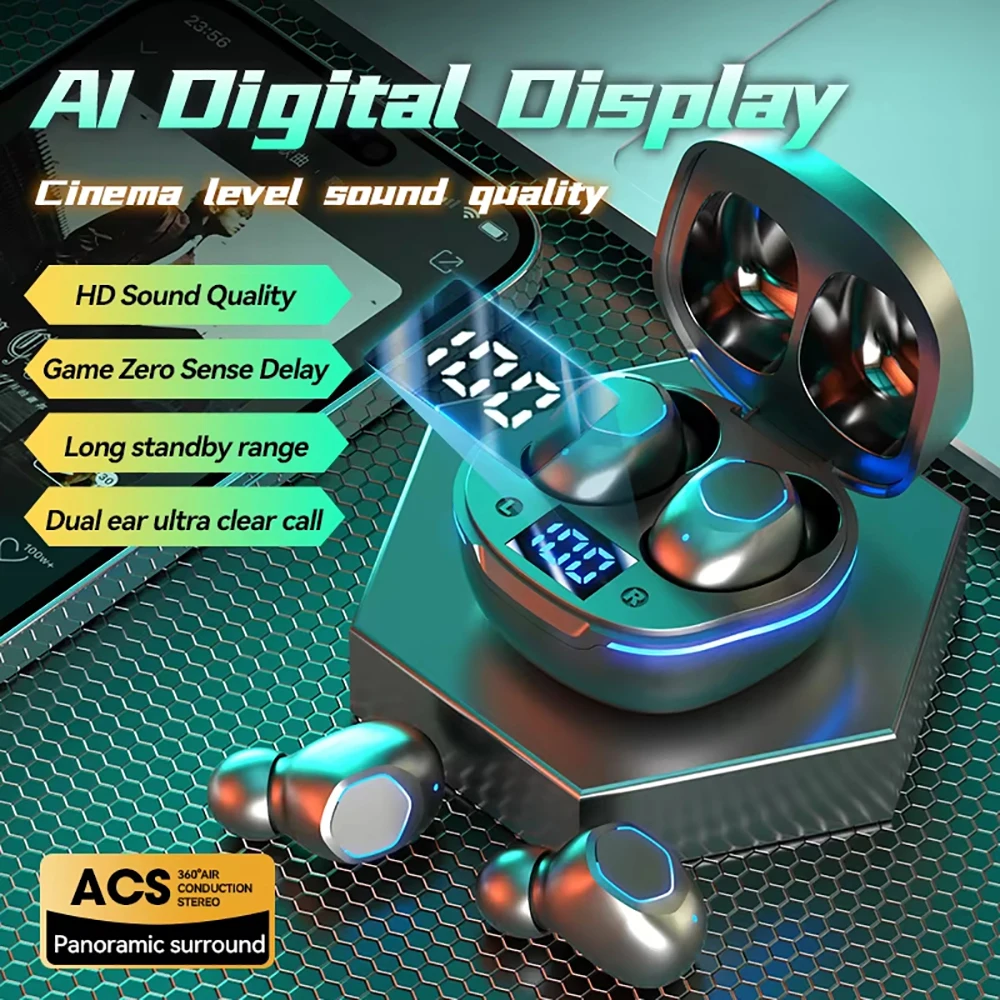 

M42 wireless earphones with low-power chip and large capacity lithium battery for strong battery life