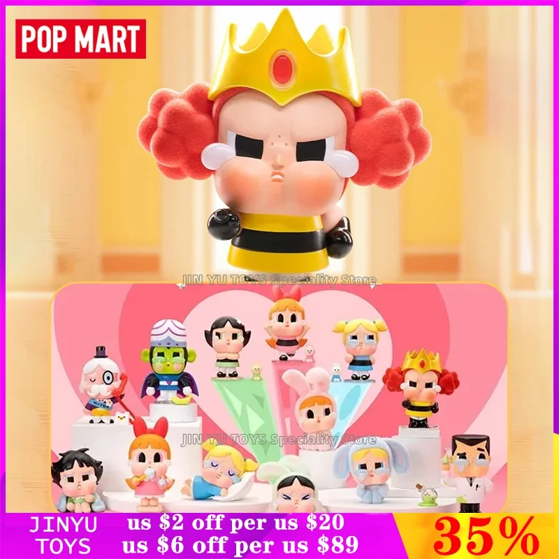 

POP MART CRYBABY X Powerpuff Girls Series Blind Box Toys Guess Bag Action Figure Home Decor Desktop Dolls Popular Collectible