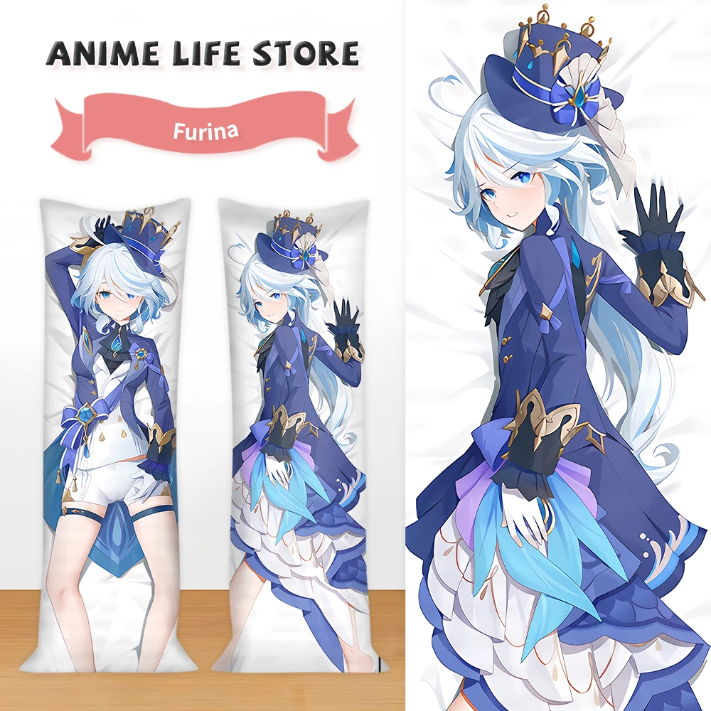 Cute Furina Dakimakura Anime Girl Double Side Print Pillowcase Bedding Cushion Cover Otaku Gift Hugging Body Pillow Case