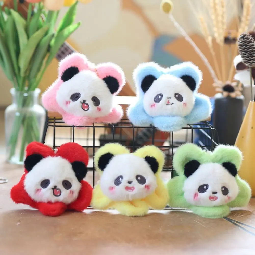 

Candy Color Sunflower Panda Pendant Plush Doll Cartoon Panda Flower Plush Keychain Funny Creative Flower Stuffed Plush Toys