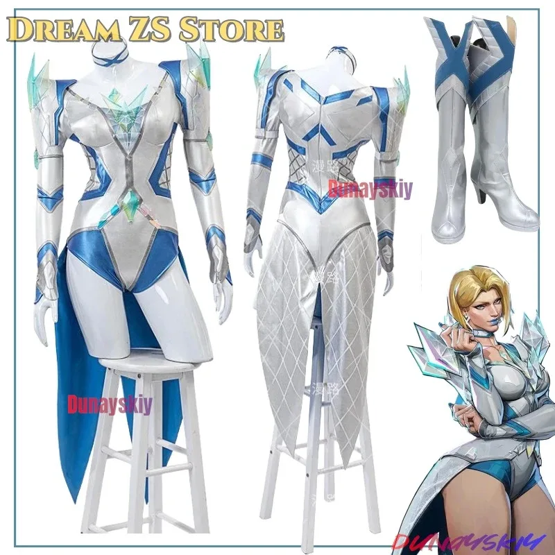 

XT8New Arrival Frost Cosplay Costume Sexy White Woman Queen Emma Costumes Halloween Comic Con Bodysuit Outfit Custom MadeXT6@!