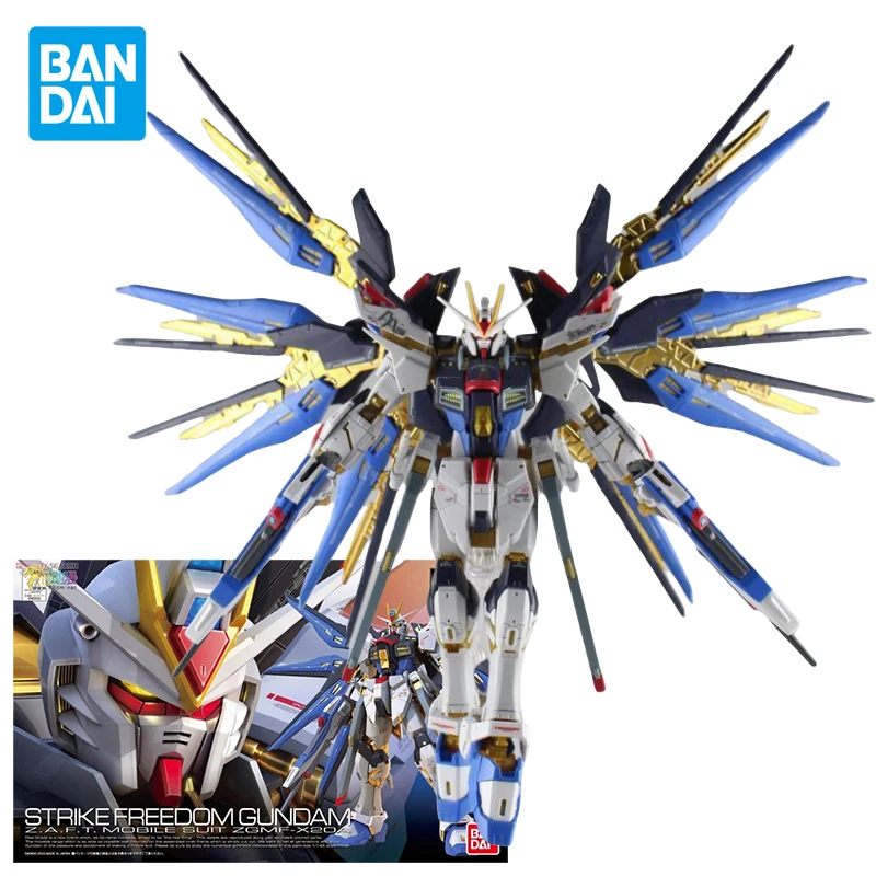 

Bandai Strike Freedom Gundam Action Figure ZGMF-X20A Freedom Gundam Mobile Suit Gunpla Assembly Model Kit Toys