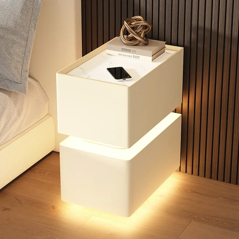 Nordic Smart Table Small Dresser Modern Low Luxury Bedside Cabinet Bedroom White Meubles De Chambre Industrial Furniture