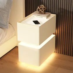 Nordic Smart Table Small Dresser Modern Low Luxury Bedside Cabinet Bedroom White Meubles De Chambre Industrial Furniture