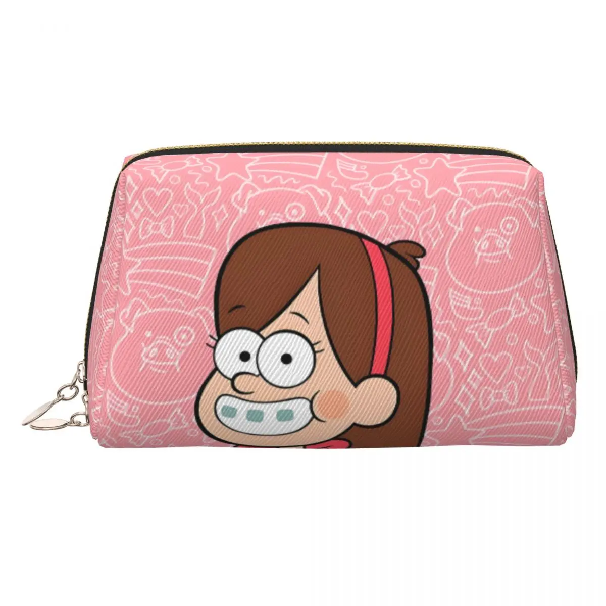 

Custom Gravity Falls Cartoon Funny Cosmetic Bag Women Cute Big Capacity Anime Movies Makeup Case Beauty Storage Toiletry Bags