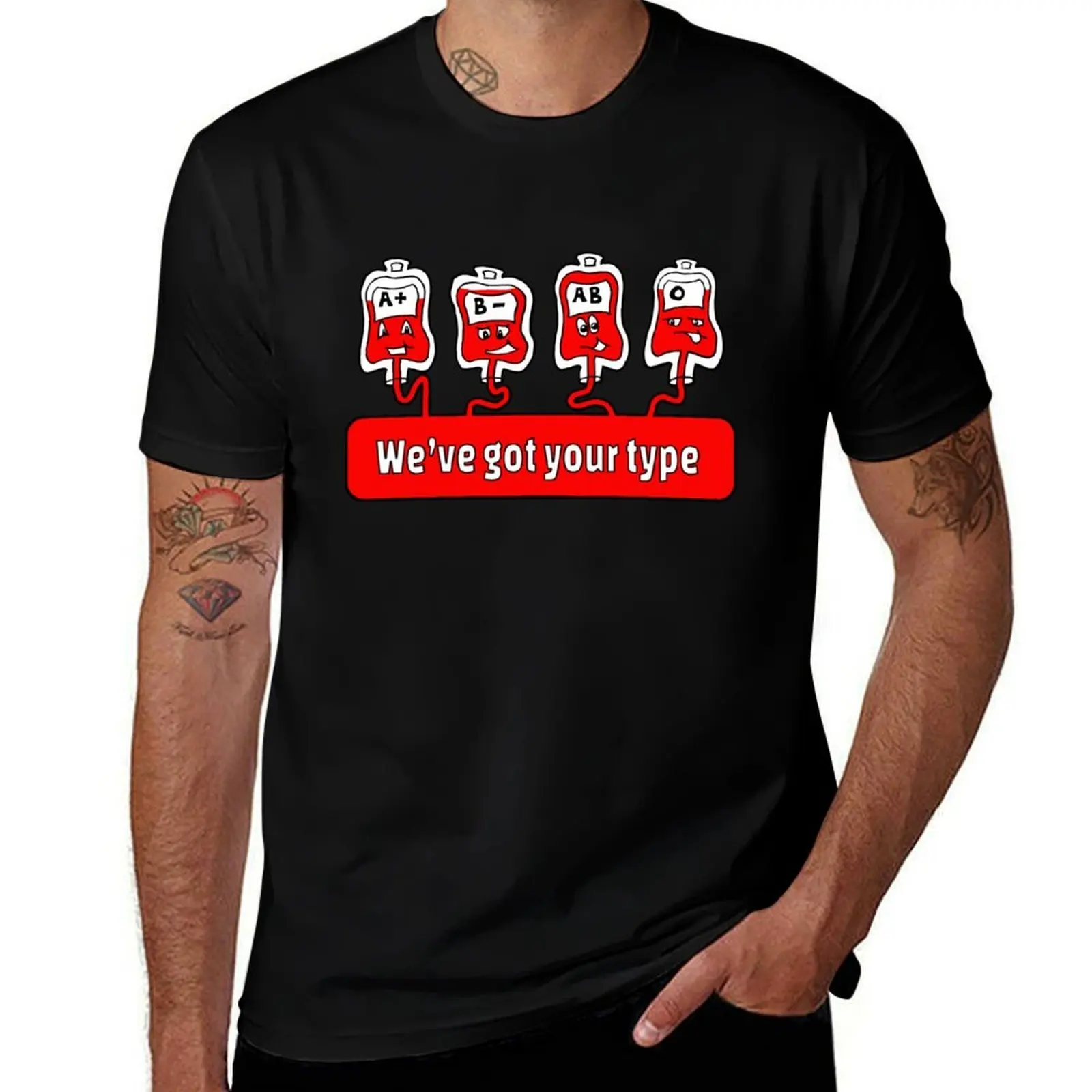 Blood Bank Type T-Shirt Basic Tee Shirt for Everyday Outfit T-Shirt