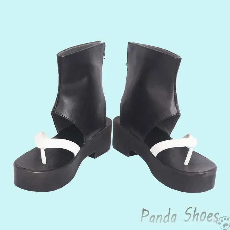 Genshinimpact Kaedehara Kazuha Cosplay Shoes Anime Game Cos Clogs Boots Black Cosplay Costume Prop Shoes for Halloween Party