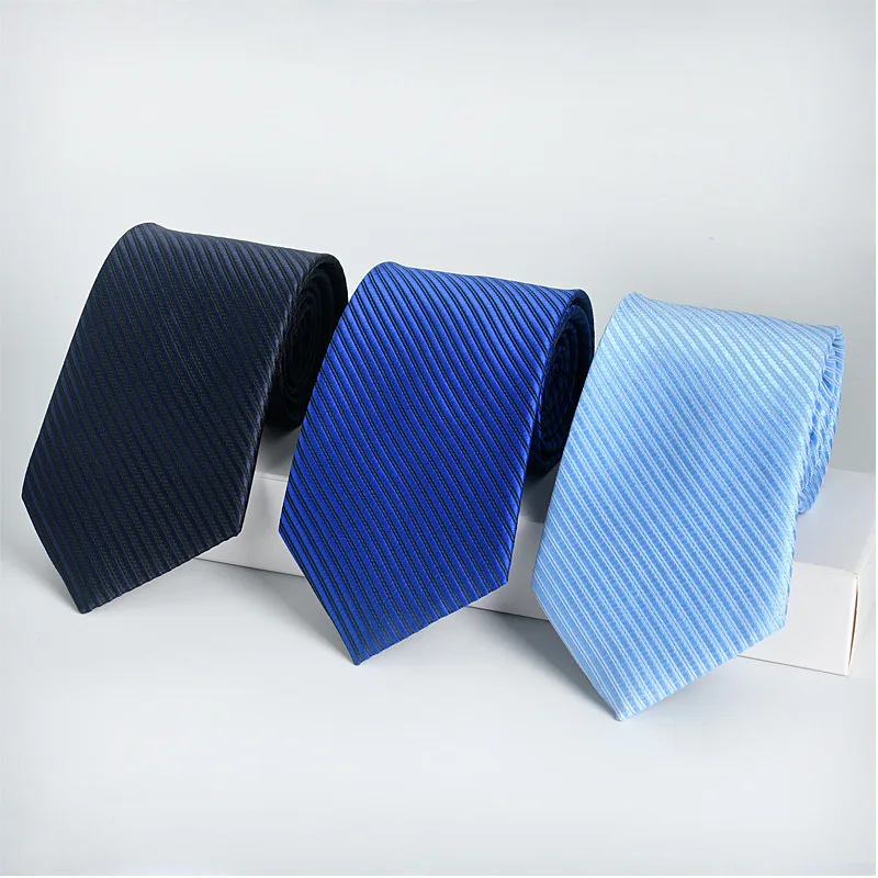 Tie, business, men's formal attire, solid color, monochrome, three series of professional workwear, job seeking 8cm logo